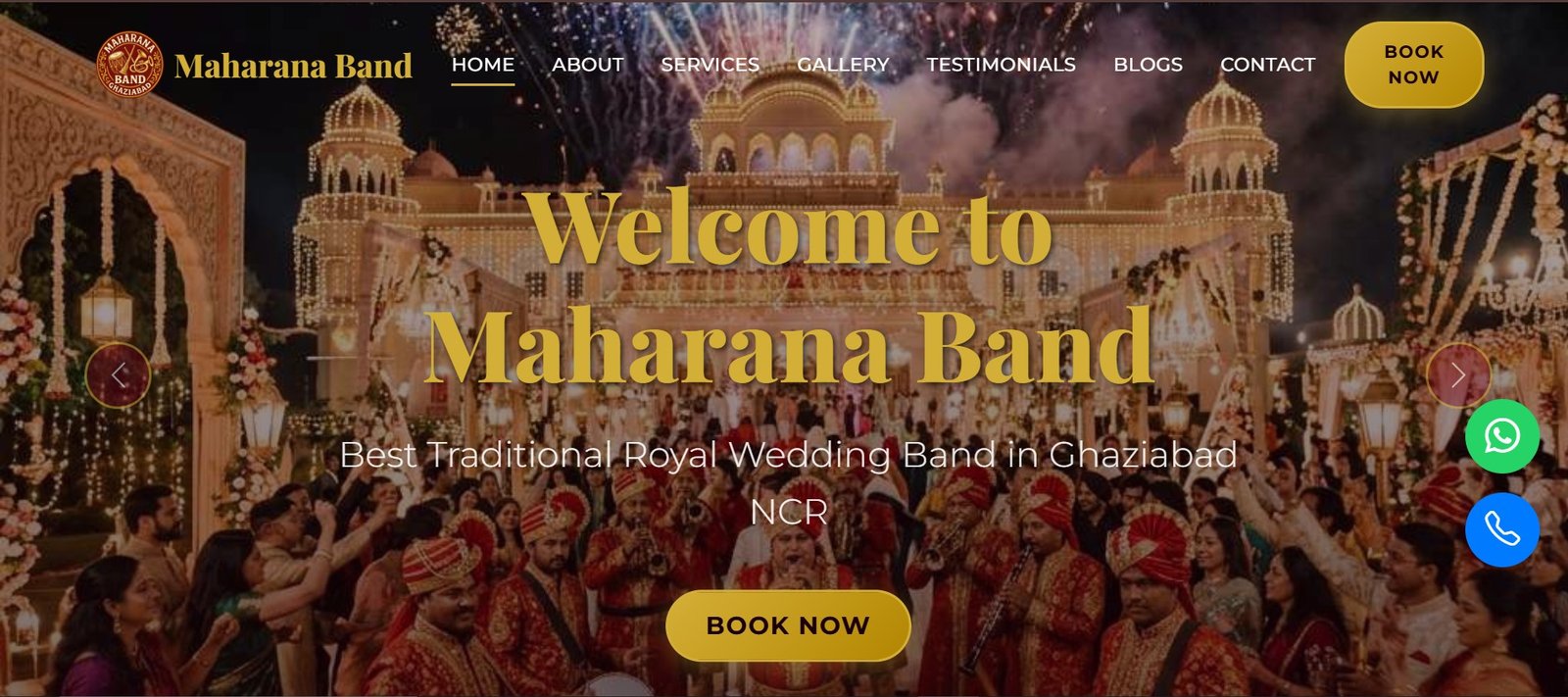 Maharana Band – Premium Wedding Band & Event Management Website