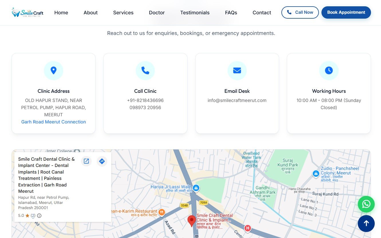 Smile Craft Dental Clinic – Modern Healthcare Website — photo 4