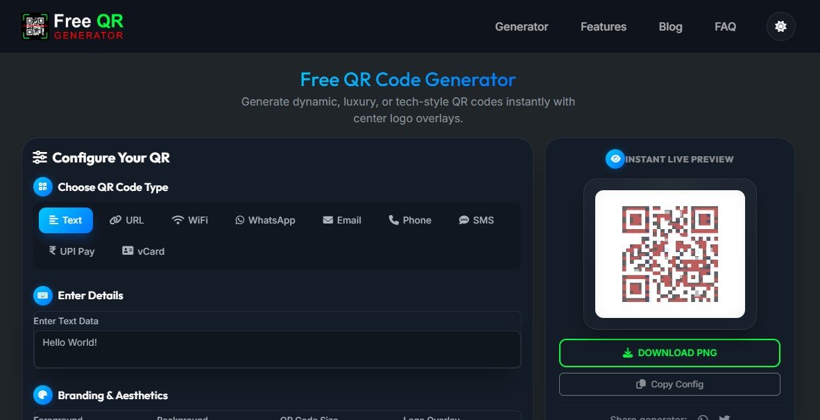 Free QR Generator – Dynamic QR Code Generator Web Application