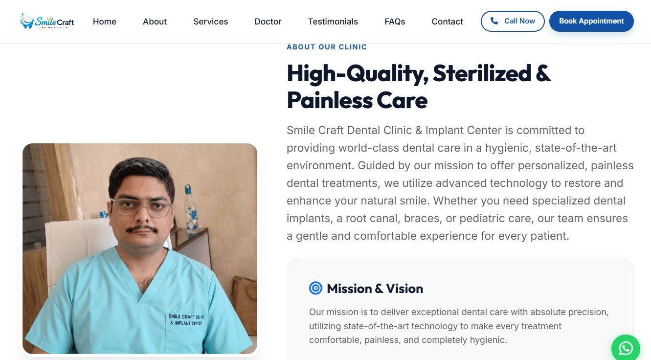 Smile Craft Dental Clinic – Modern Healthcare Website — photo 6