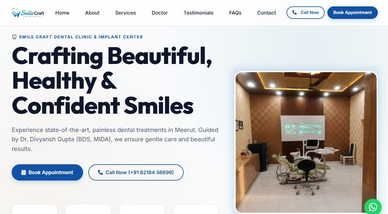Smile Craft Dental Clinic – Modern Healthcare Website — photo 5