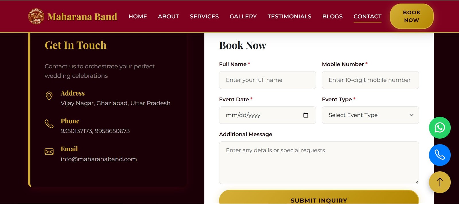 Maharana Band – Premium Wedding Band & Event Management Website — photo 5