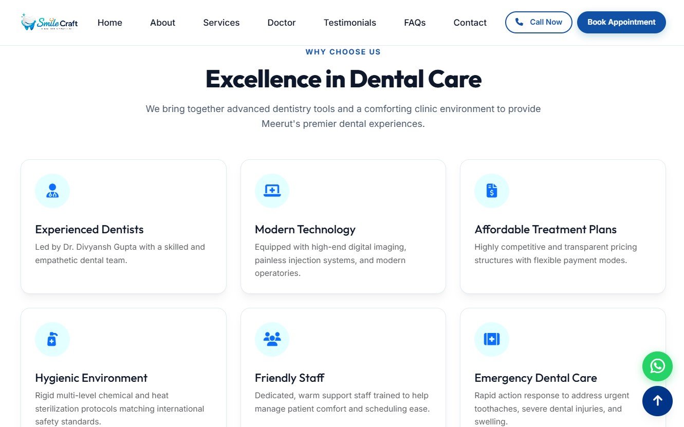 Smile Craft Dental Clinic – Modern Healthcare Website — photo 8